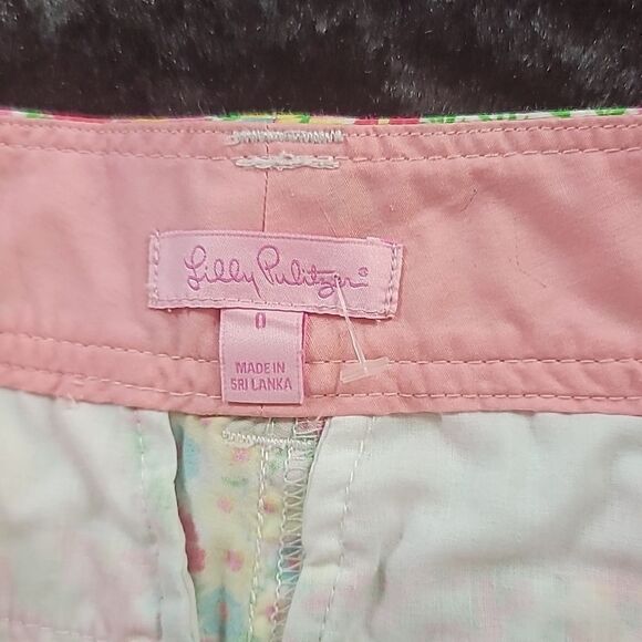 Lilly Pulitzer Pink And Green Floral Shorts - Picture 5 of 6
